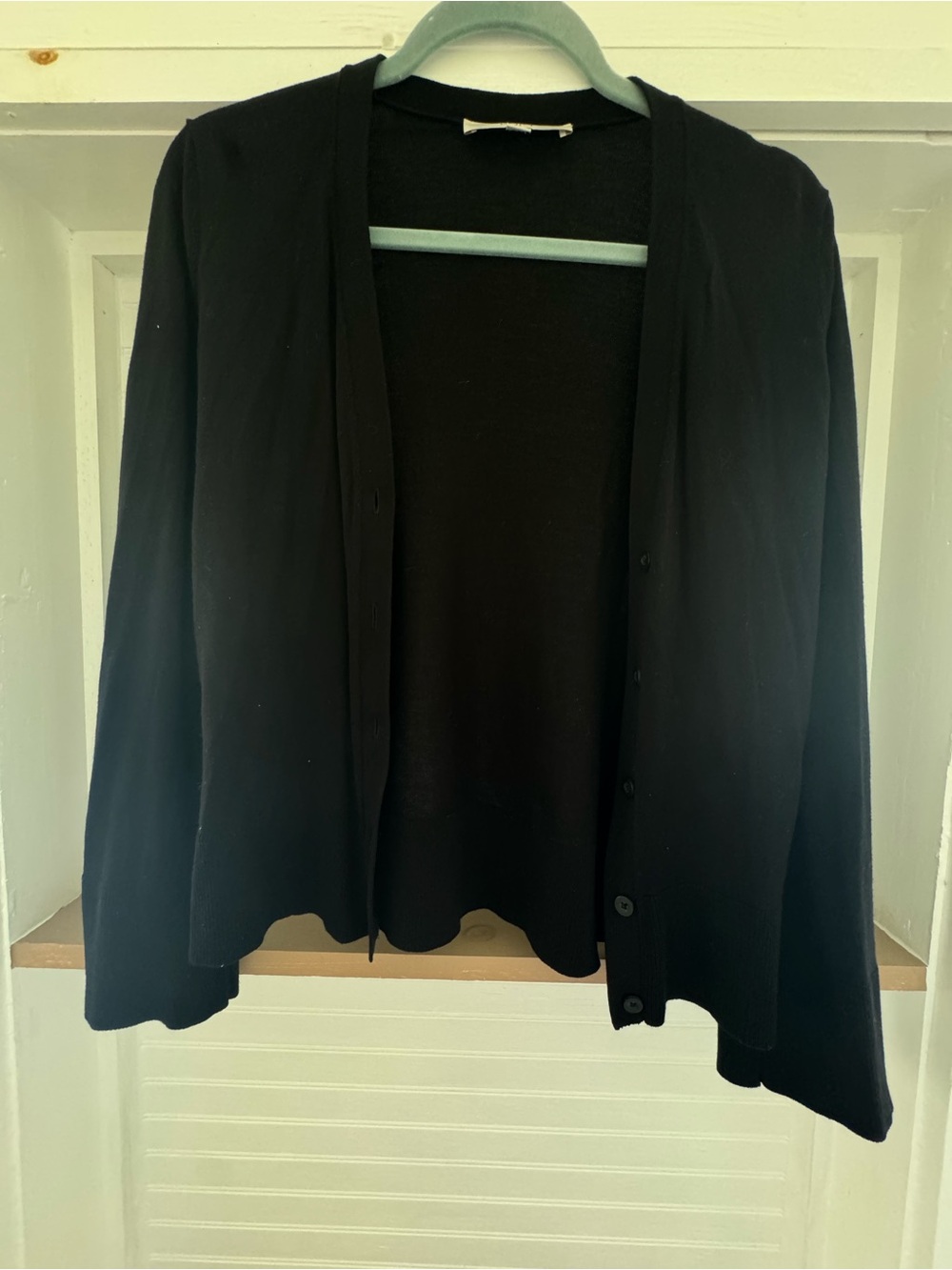 Loft Classic Black Button-Up Cardigan